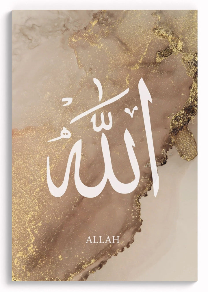 Allah Golden Marmor - Leinwand/Acryl - Beautiful Wall