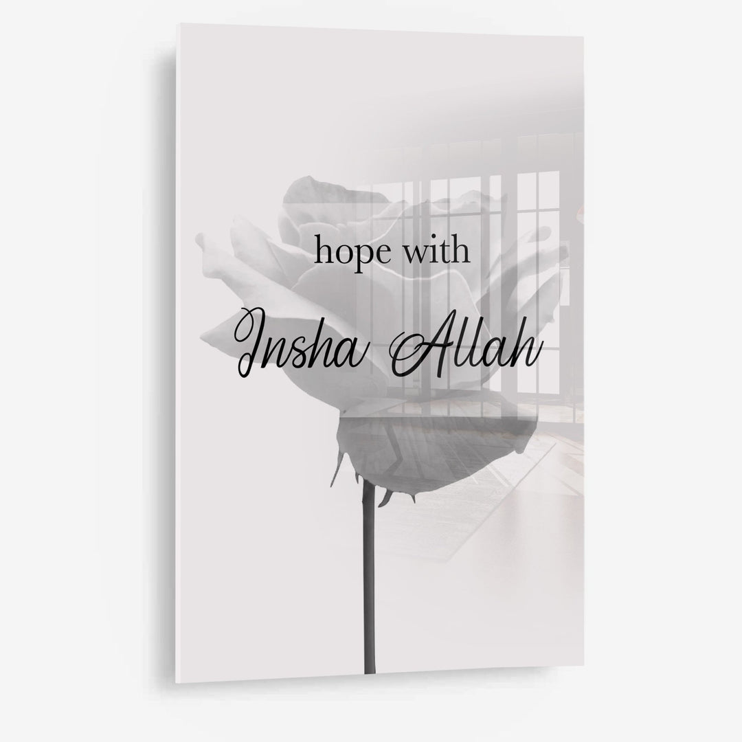 Hope with InshaAllah- Leinwand/Acrylglas - Beautiful Wall