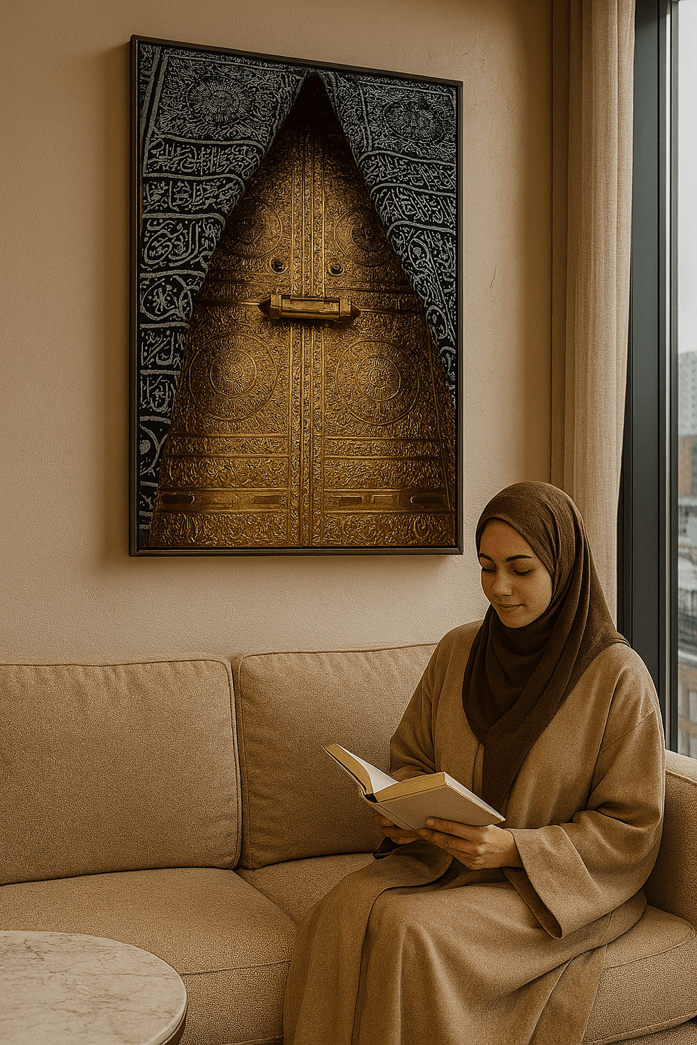 Kaabadoor Schwarzgold - Leinwand/Acrylglas - Beautiful Wall