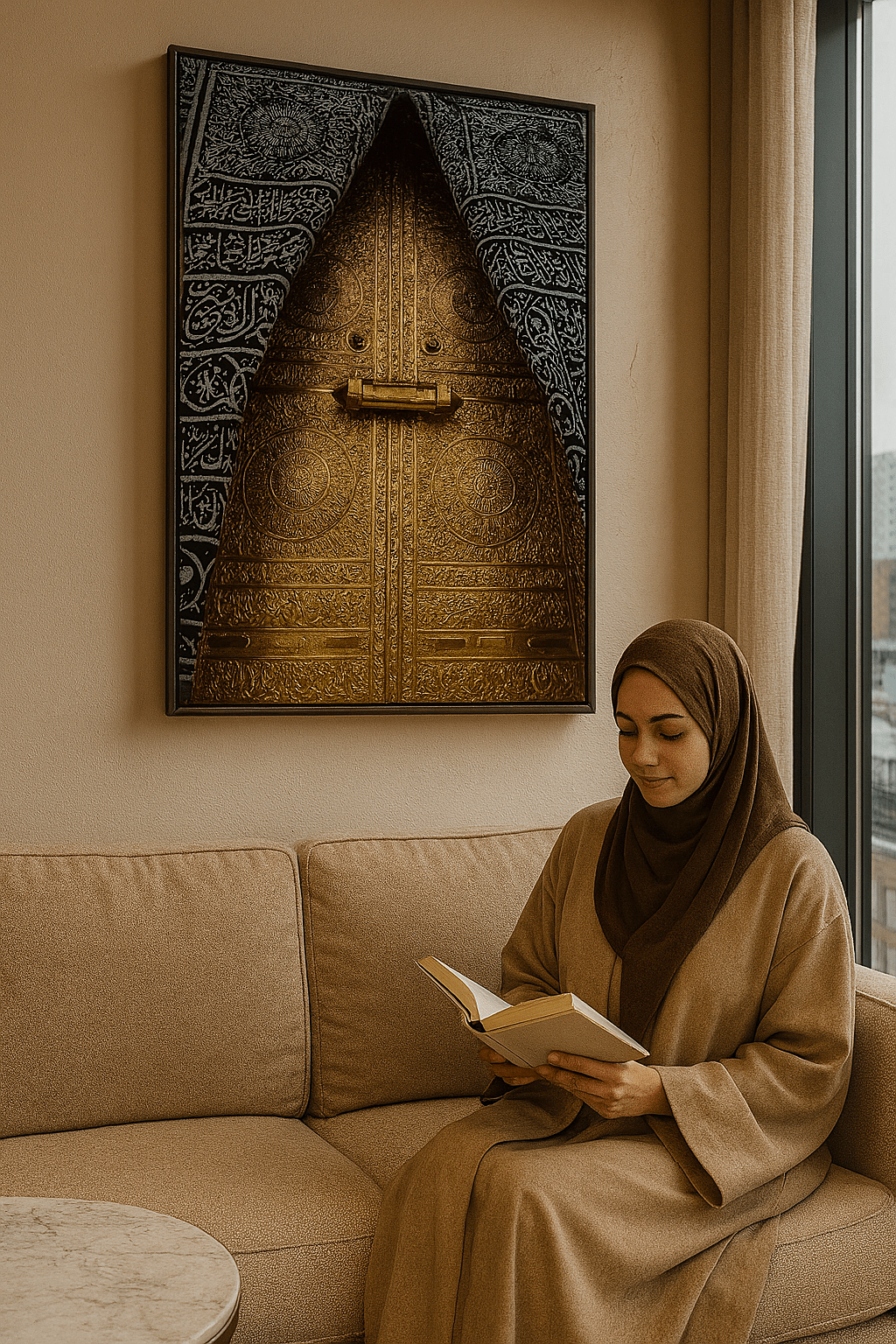 Kaabadoor Schwarzgold - Leinwand/Acrylglas - Beautiful Wall