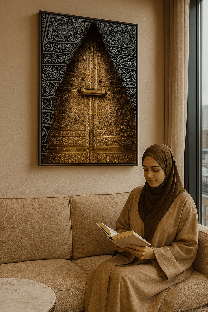 Kaabadoor Schwarzgold - Leinwand/Acrylglas - Beautiful Wall