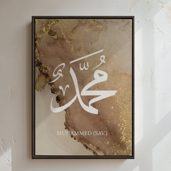 Muhammed Sav. Golden Marmor - Leinwand/Acrylglas - Beautiful Wall