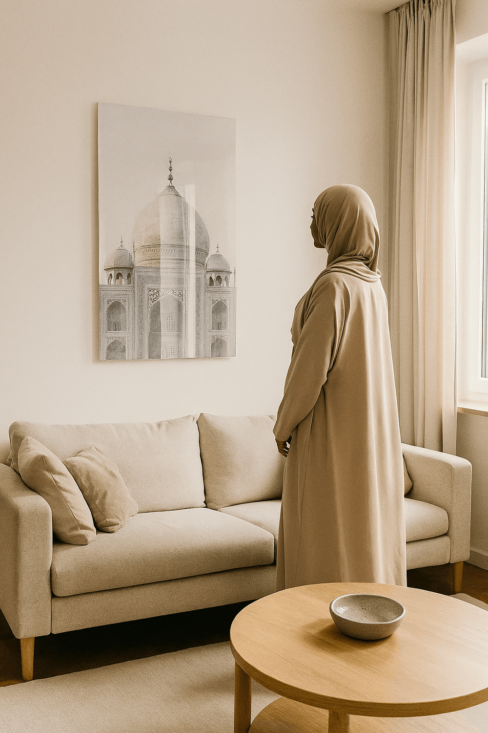 Sheikh Zayed Mosque - beige - Leinwand/Acrylglas - Beautiful Wall