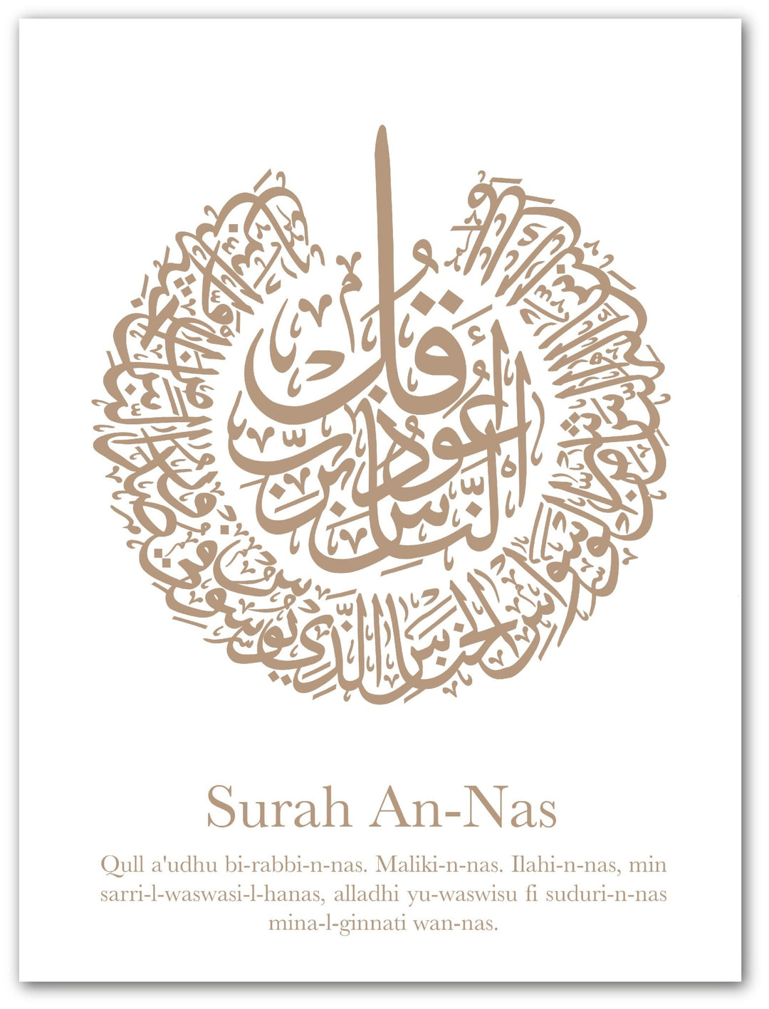Surah An - Nas - Poster - Beautiful Wall
