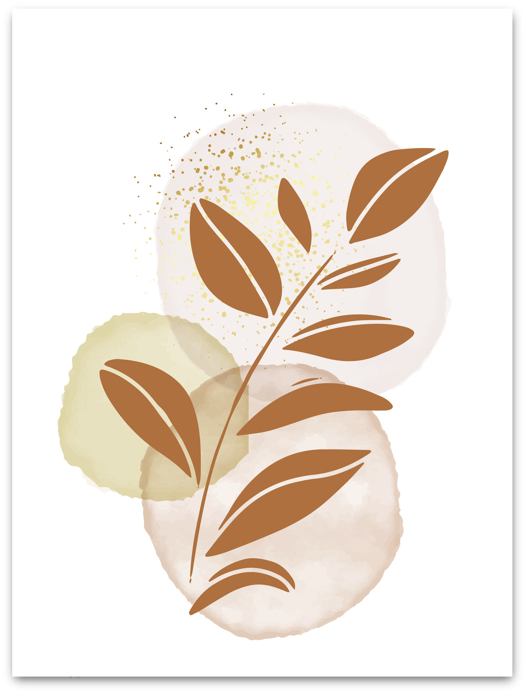 Silhouette de feuilles - Résumé - Affiche