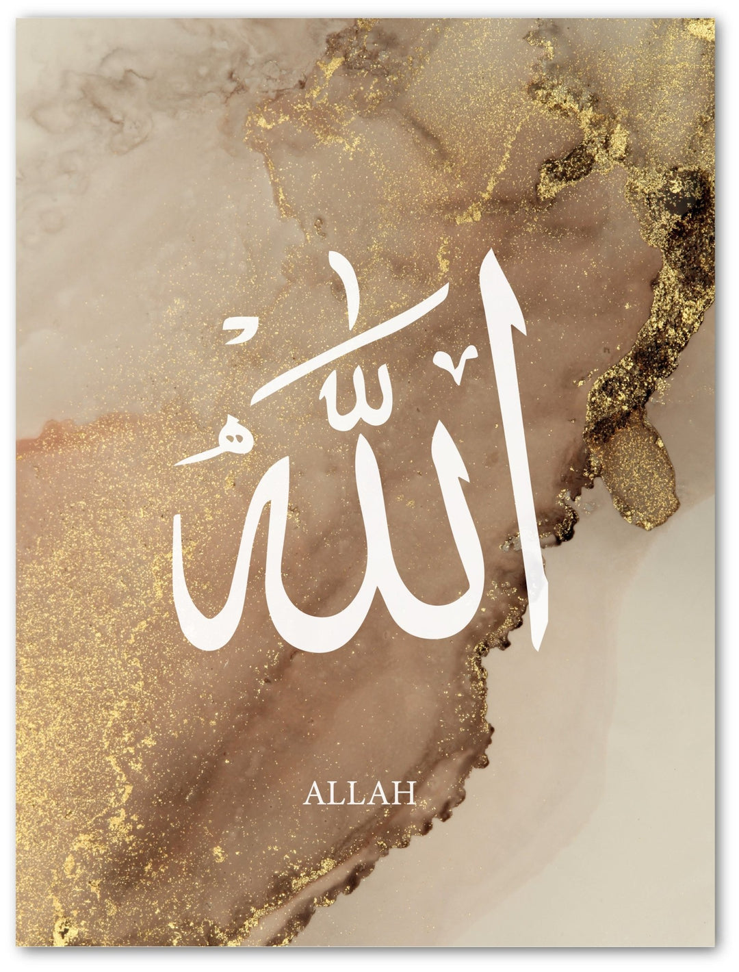 Allah - Golden Marmor - Beautiful Wall