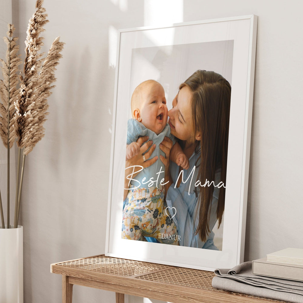 Beste Mama - Personalisiert mit Wunschfoto - Beautiful Wall