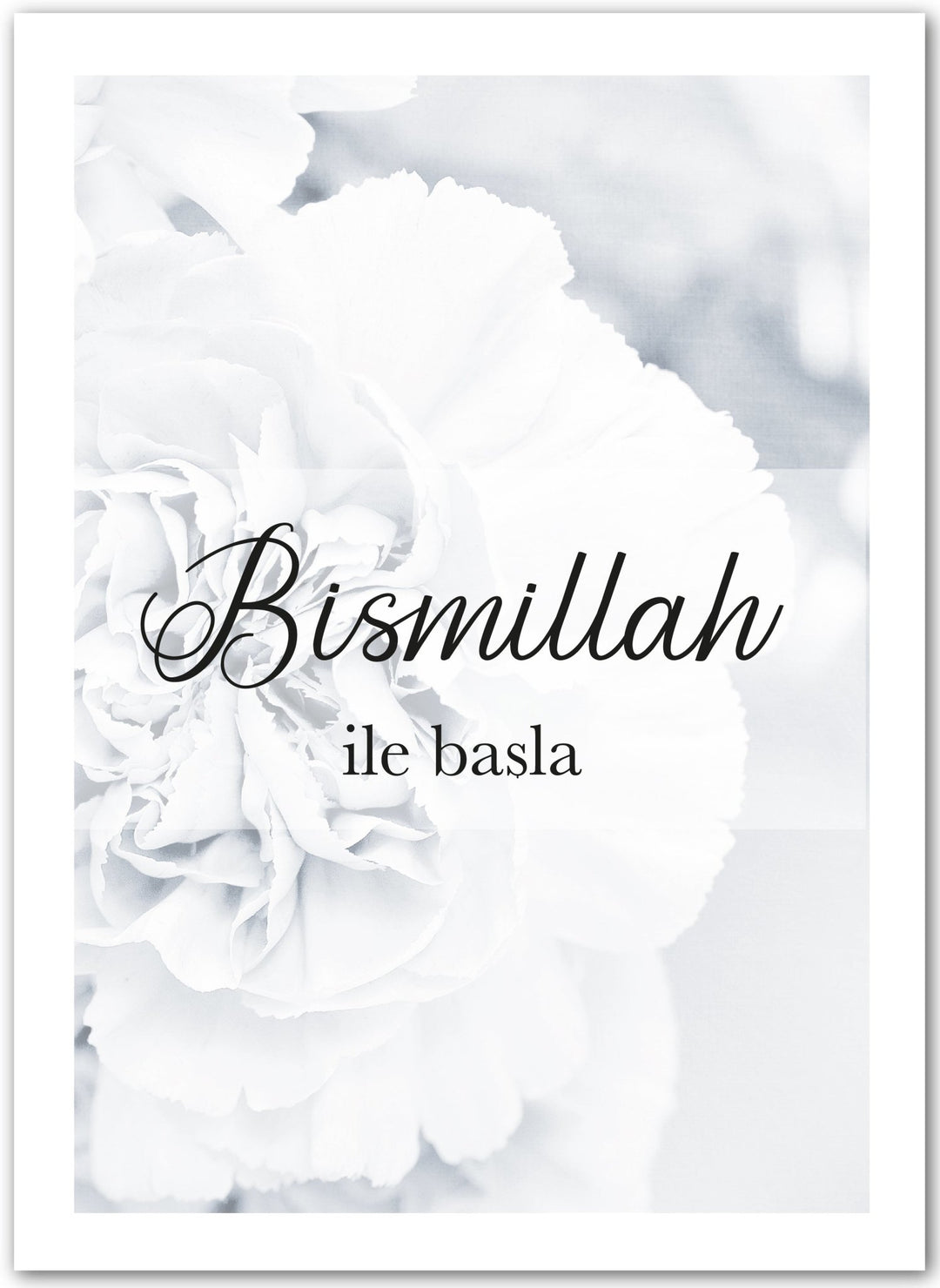 Bismillah ile basla - in beige, rosa oder weiß - Beautiful Wall