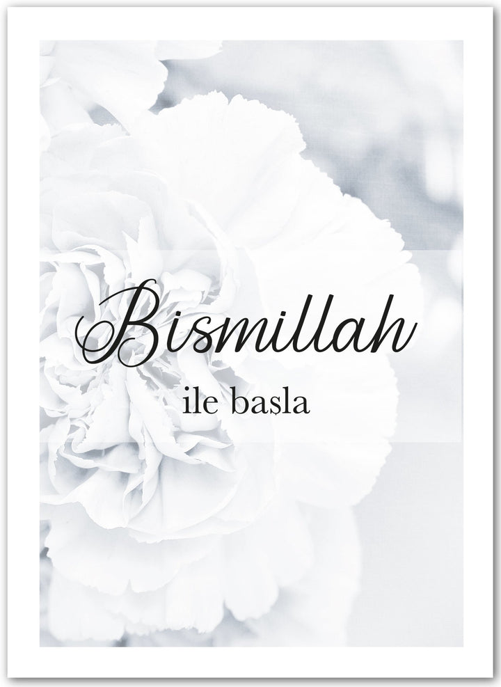 Bismillah ile basla - in beige, rosa oder weiß - Beautiful Wall