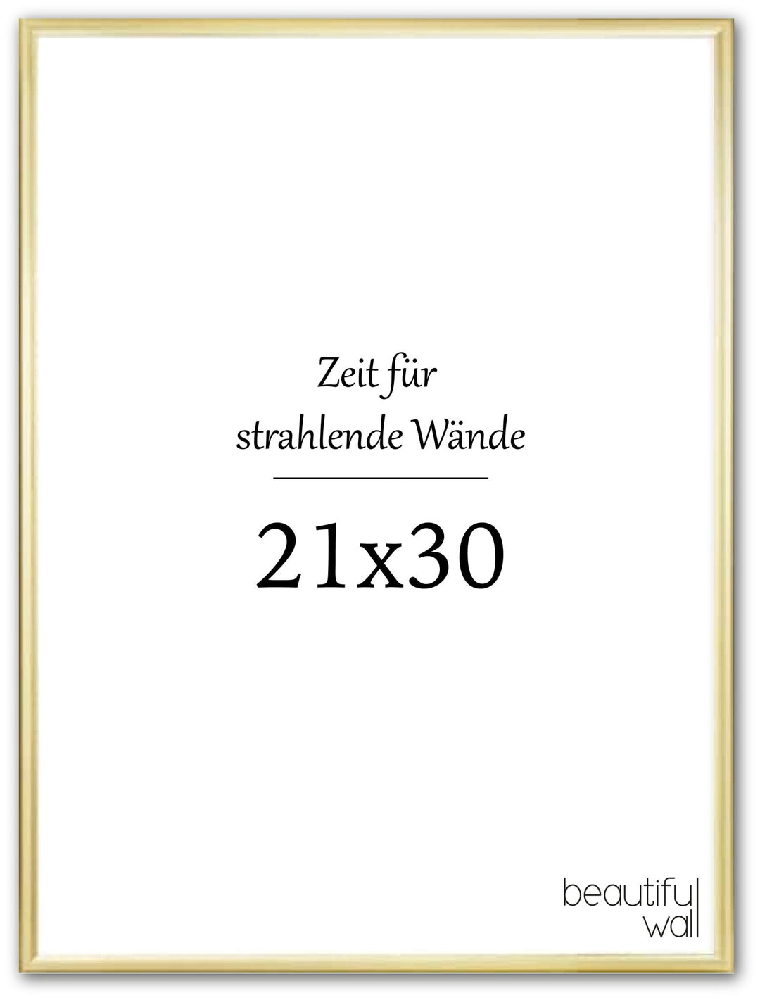 Goldener Aluminium - Rahmen 21x30 cm - Beautiful Wall