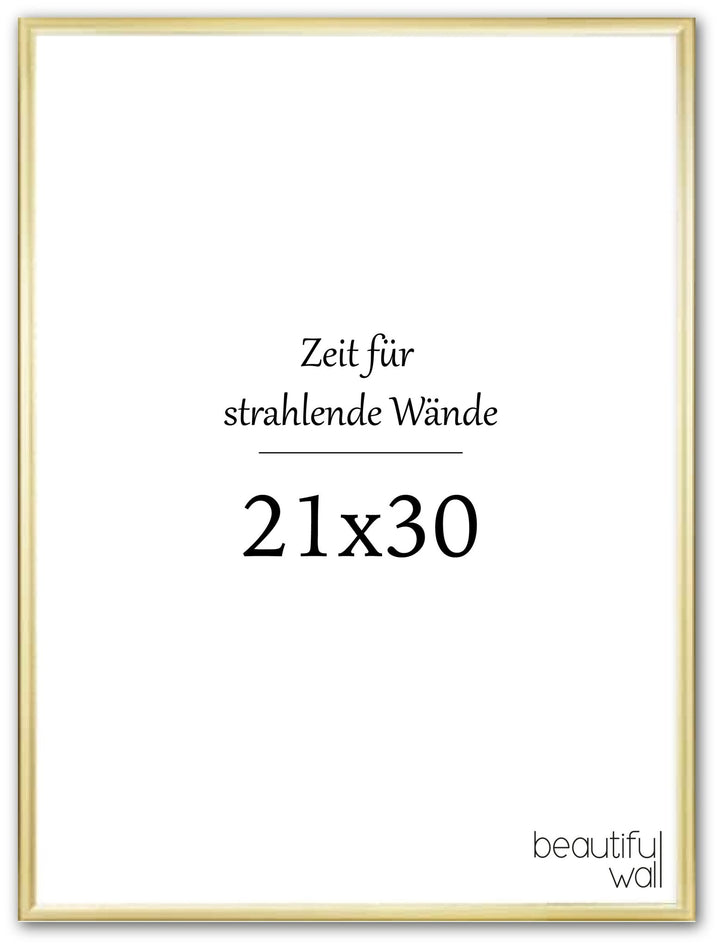 Goldener Aluminium - Rahmen 21x30 cm - Beautiful Wall