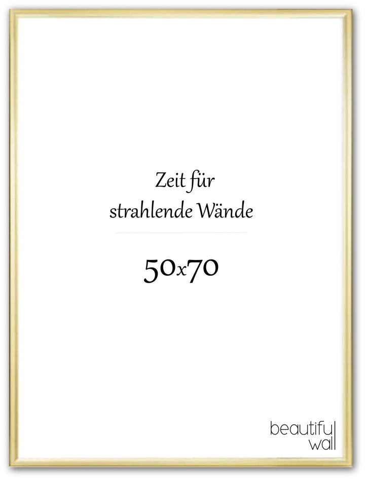 Goldener Aluminium - Rahmen 50x70 cm - Beautiful Wall