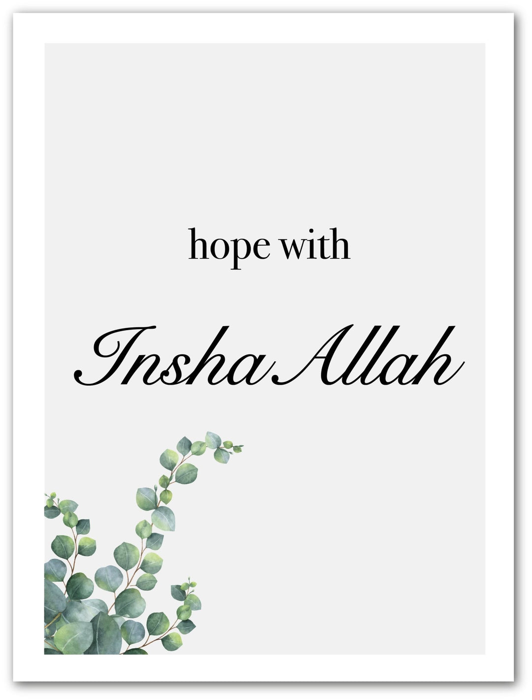 Hope with Insha Allah - grün - Beautiful Wall