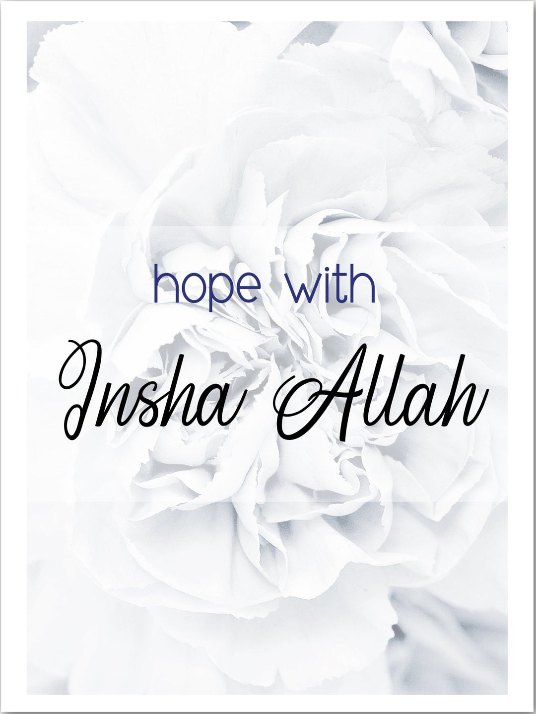 Hope with Insha Allah - in verschiedenen Farben - Beautiful Wall
