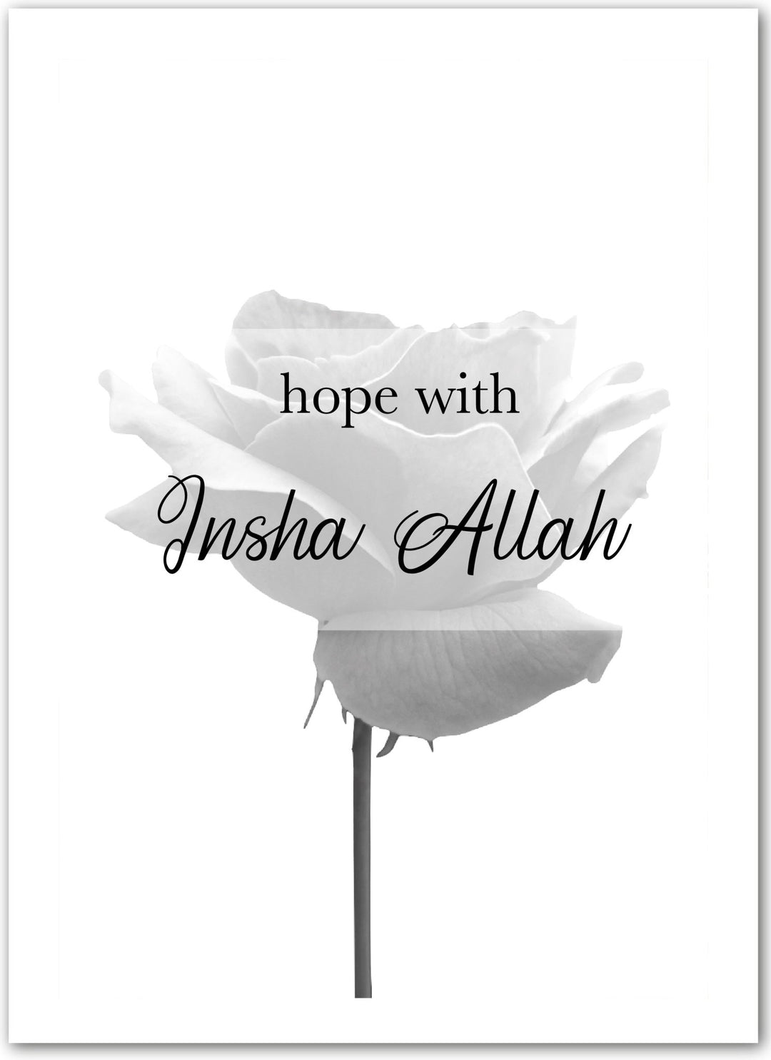 Hope with Insha Allah - rosa, weiß oder beige - Beautiful Wall