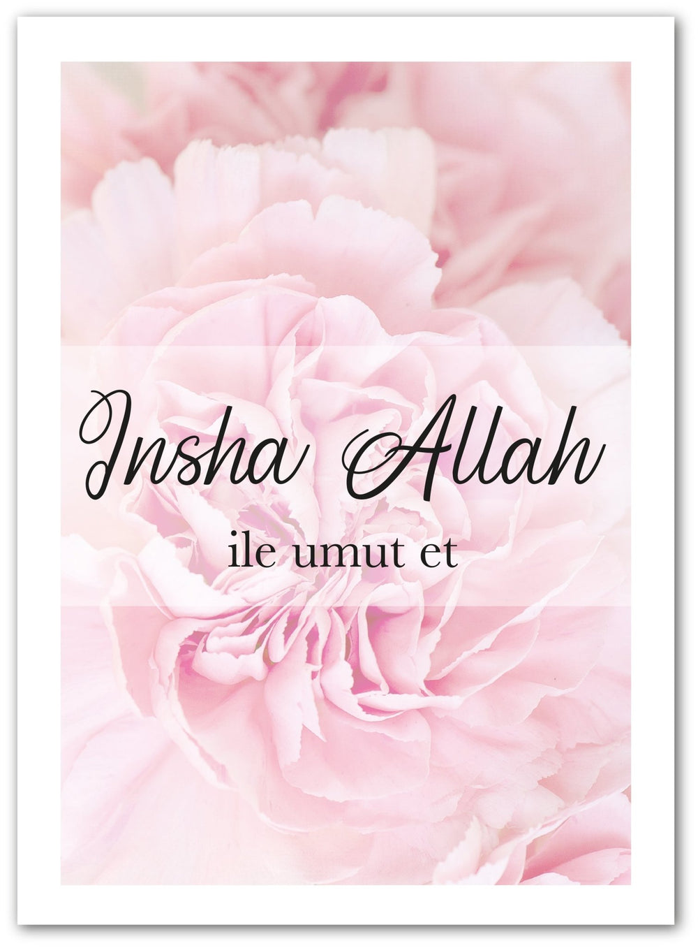 Insha Allah ile umut et - in beige, rosa oder weiß - Beautiful Wall