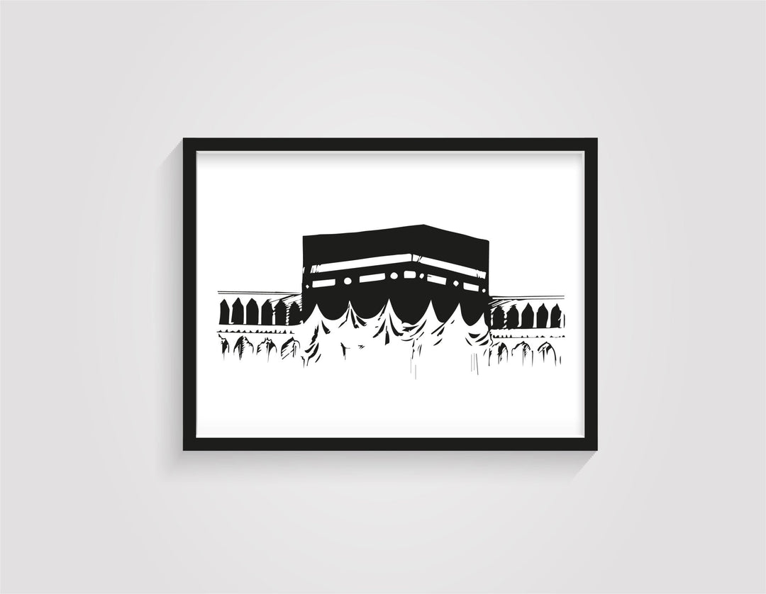Kaaba - schwarz weiß - Beautiful Wall