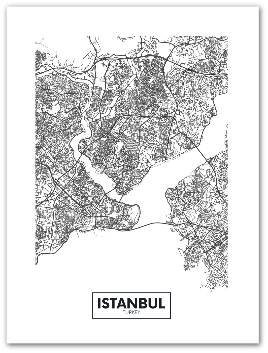 Landkarte von Istanbul - Beautiful Wall