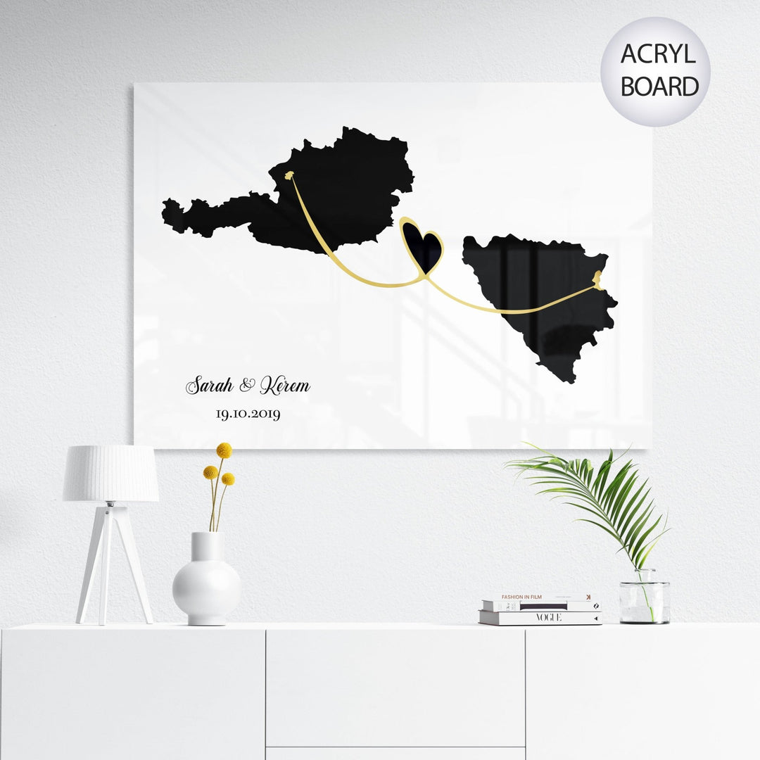 Personalisierte Acrylglas Landkarten - Beautiful Wall