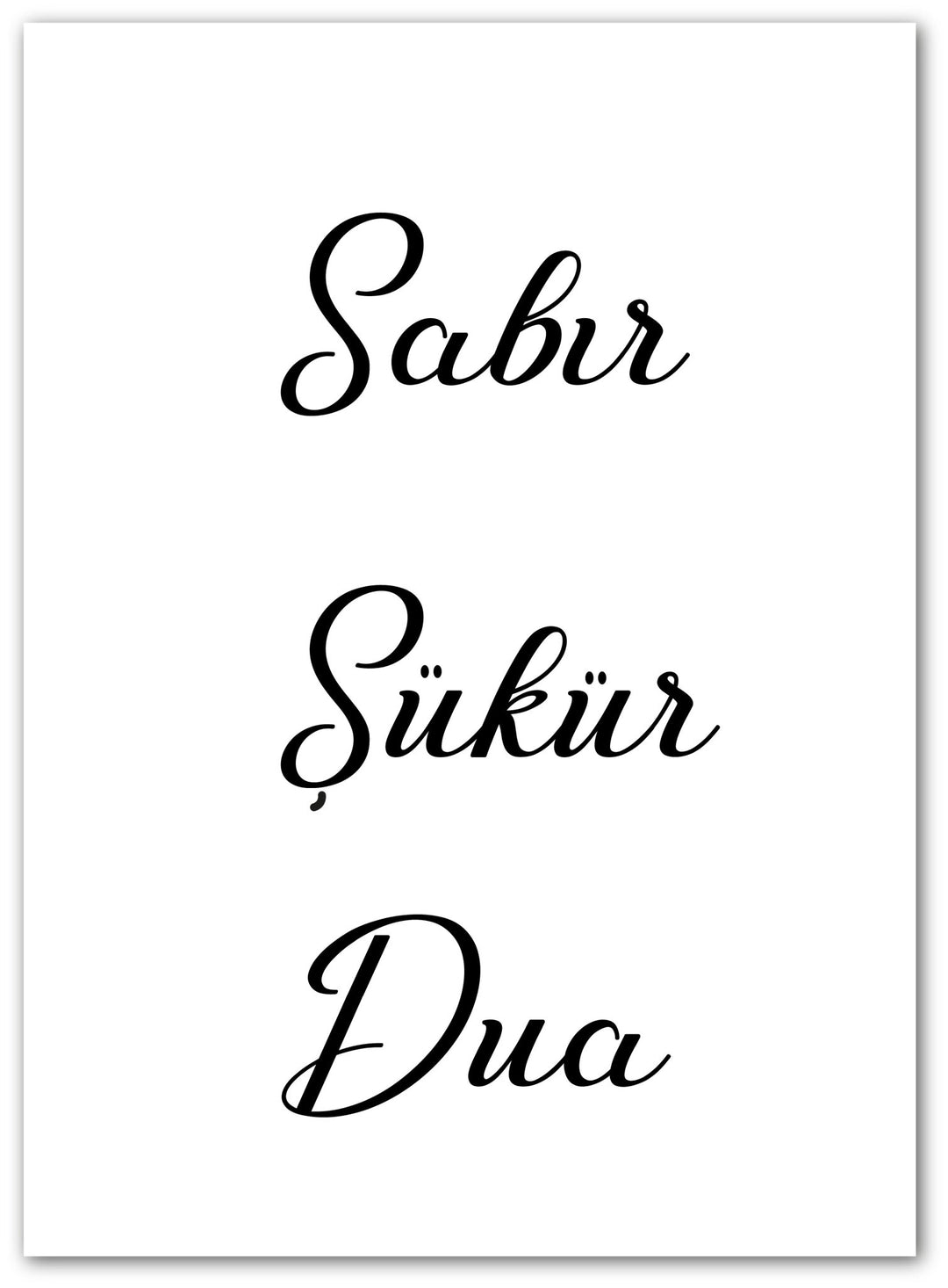 Sabir Sükür Dua - schwarz weiß - Beautiful Wall