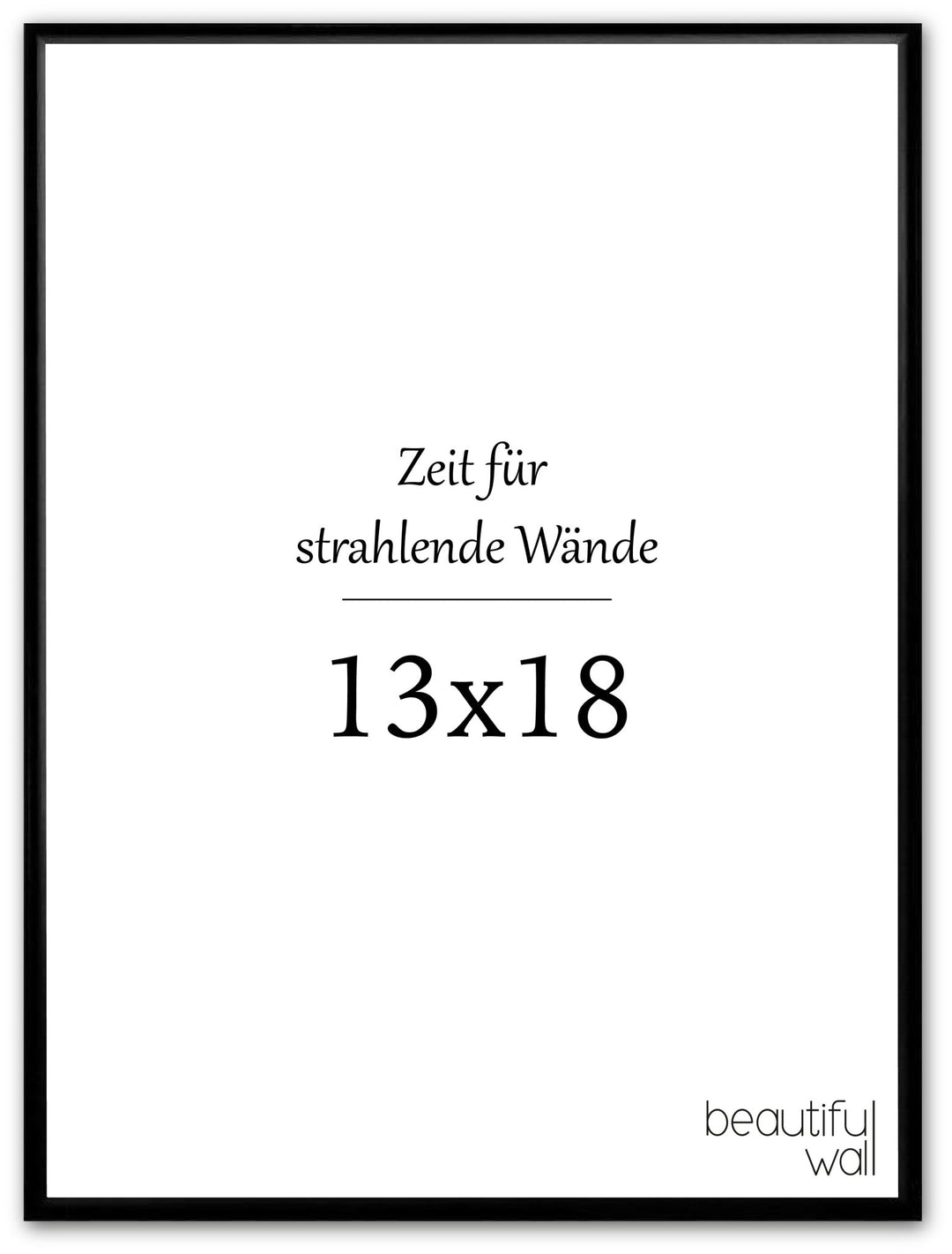 Schwarzer Aluminium - Rahmen 13x18 cm - Beautiful Wall
