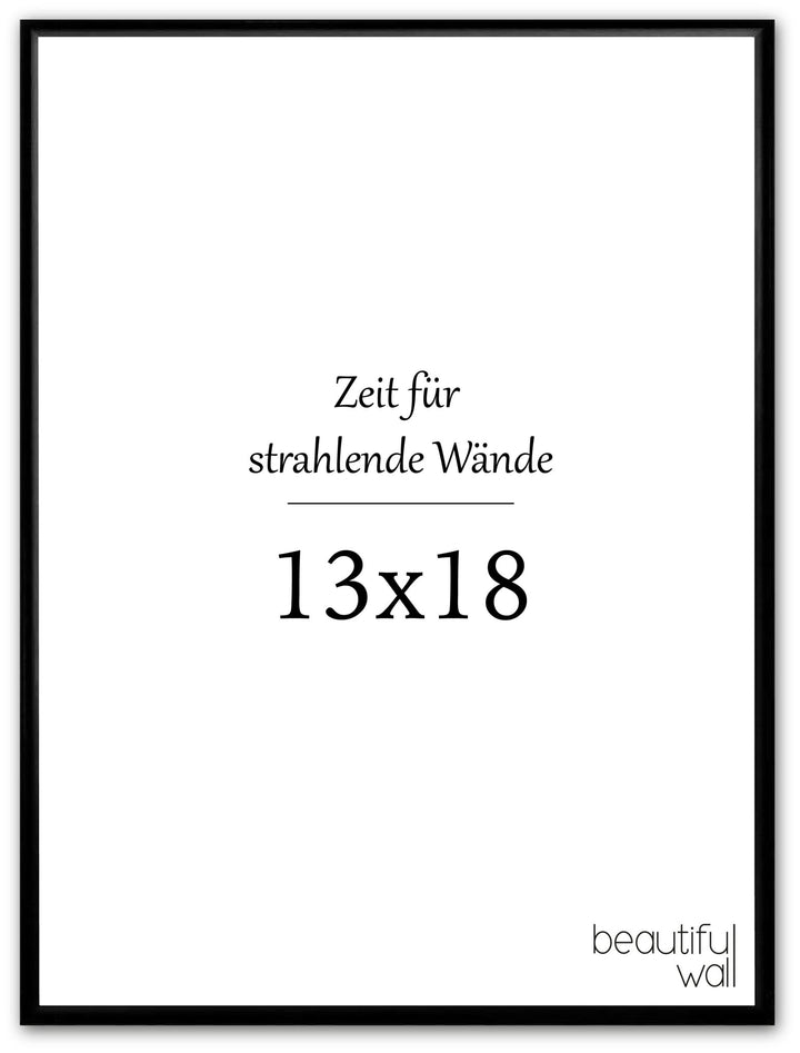 Schwarzer Aluminium - Rahmen 13x18 cm - Beautiful Wall