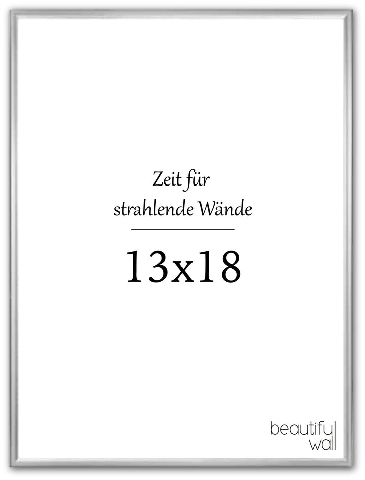 Silberner Aluminium - Rahmen 13x18 cm - Beautiful Wall