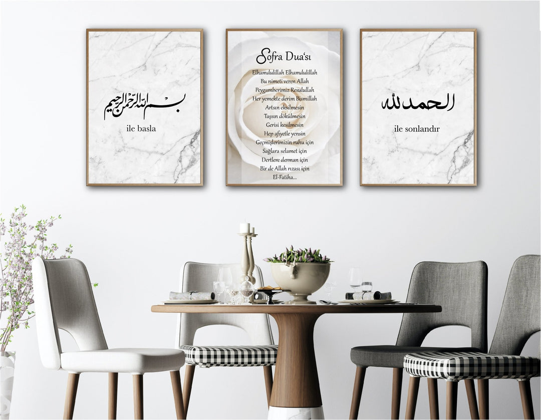Sofra Duasi & Bismillah - weiß - Set - Beautiful Wall