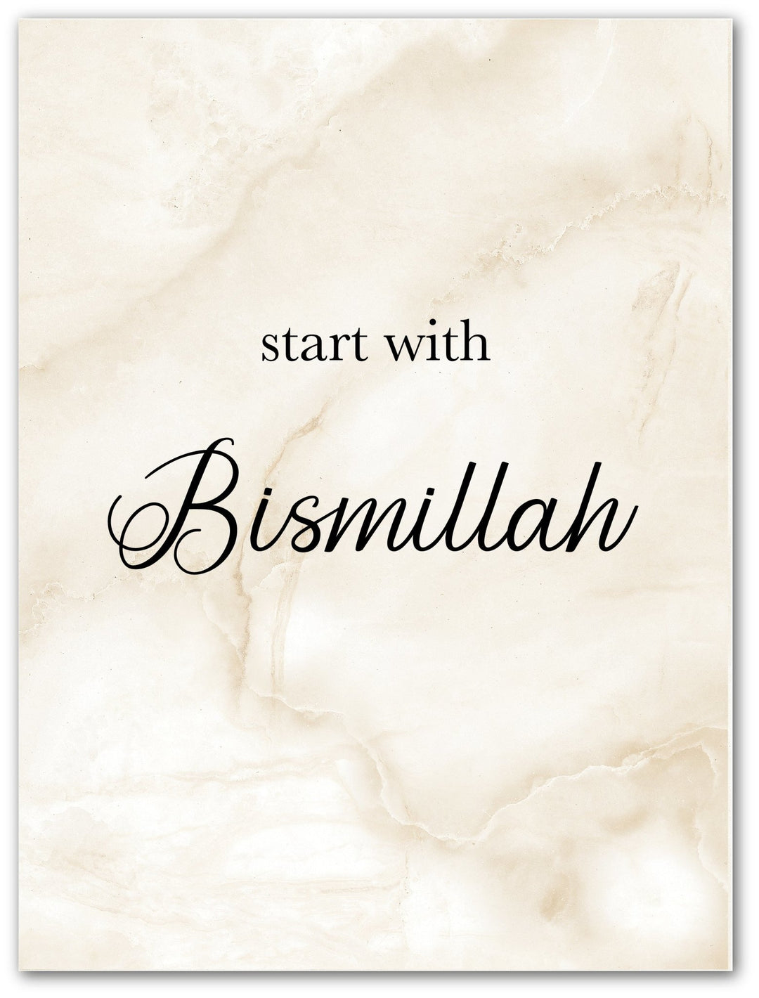 Start with Bismillah - Marmor - Beautiful Wall