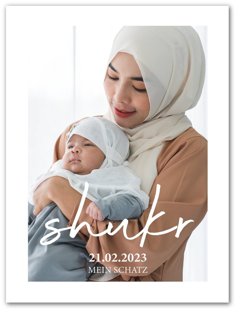 Sükür/Shukr - Personalisiert mit Wunschfoto - Beautiful Wall