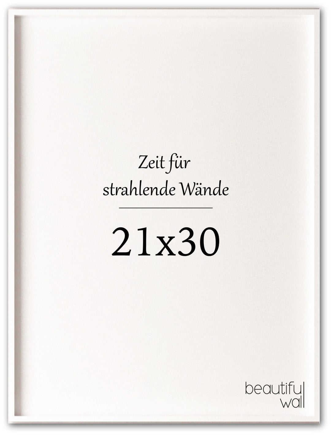 Weißer Aluminium - Rahmen 21x30 cm - Beautiful Wall