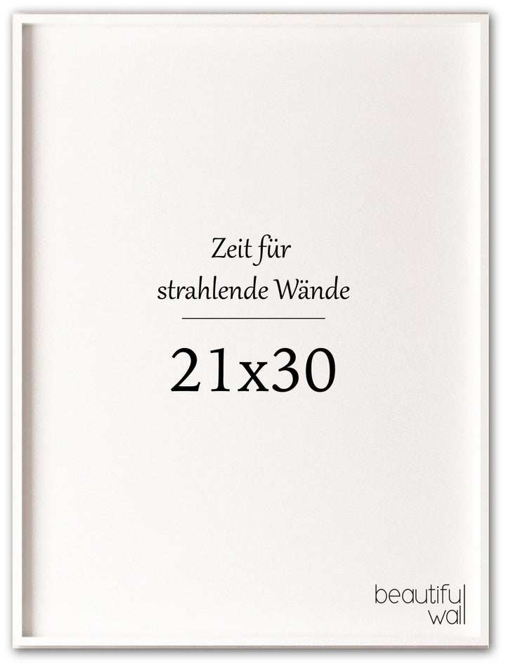 Weißer Aluminium - Rahmen 21x30 cm - Beautiful Wall