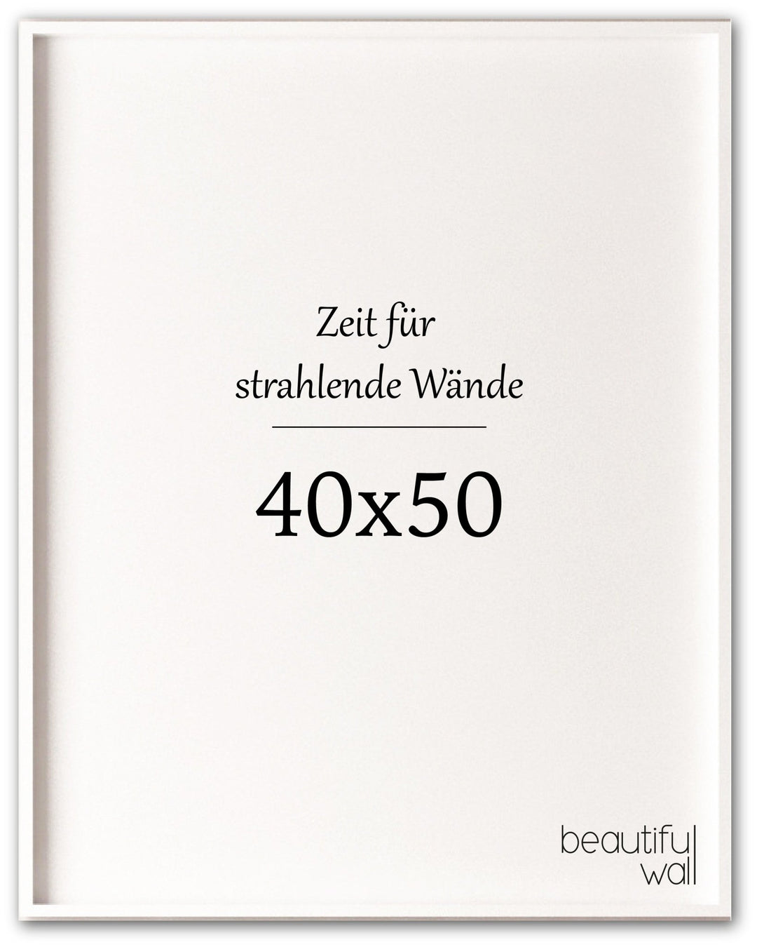 Weißer Aluminium - Rahmen 40x50 cm - Beautiful Wall