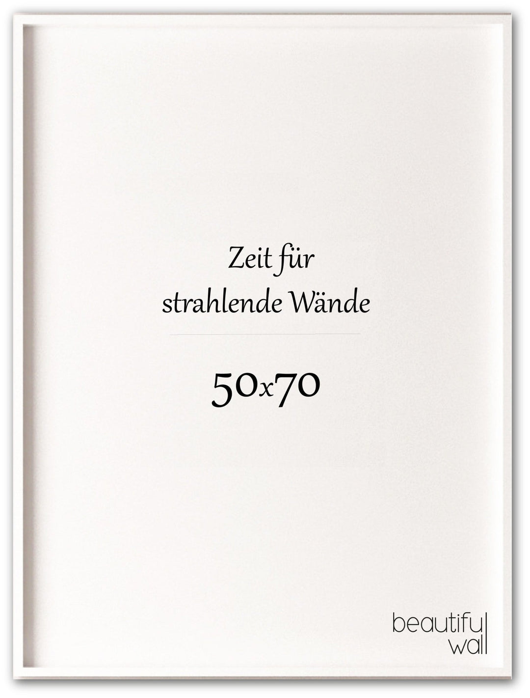 Weißer Aluminium - Rahmen 50x70 cm - Beautiful Wall