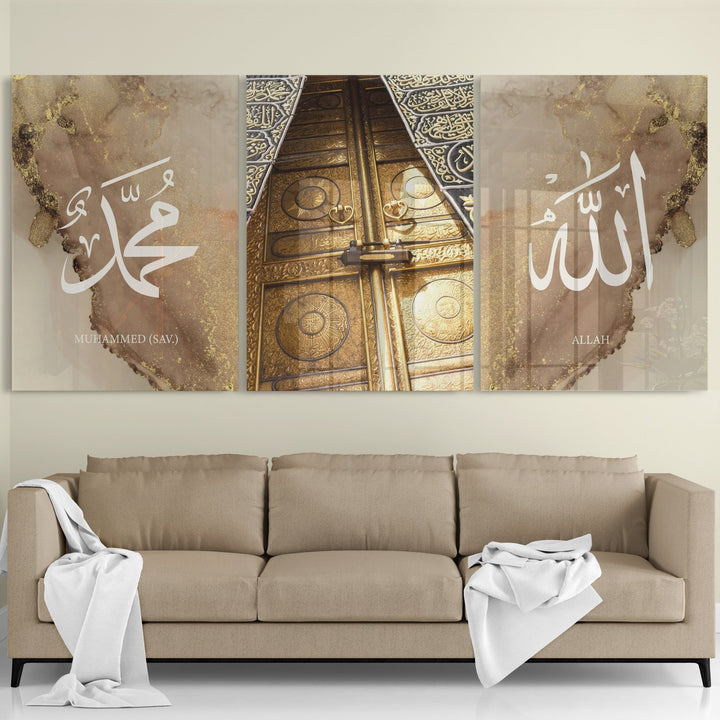 3er Bundle Golden Kaaba Set - als Leinwand oder Acrylglas - Beautiful Wall