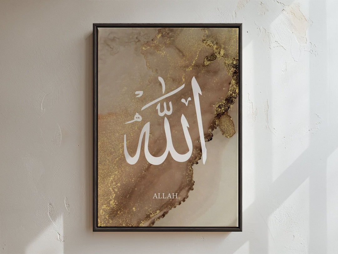 Allah Golden Marmor - Leinwand/Acryl - Beautiful Wall