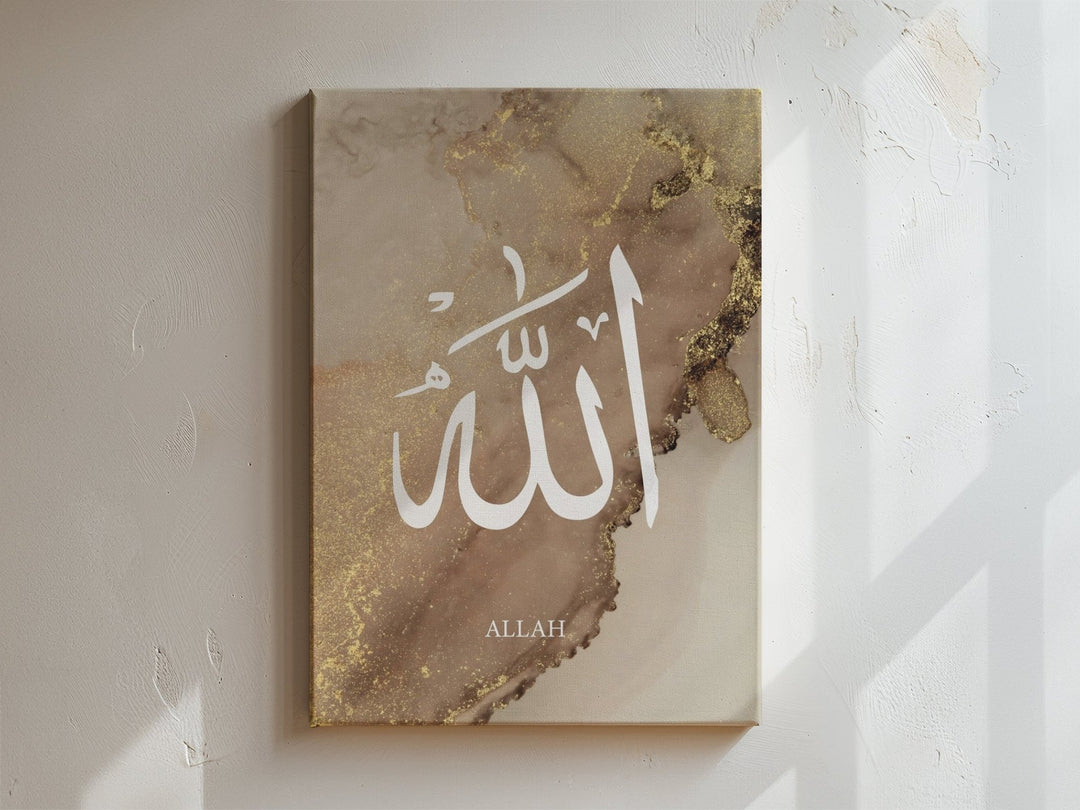 Allah Golden Marmor - Leinwand/Acryl - Beautiful Wall