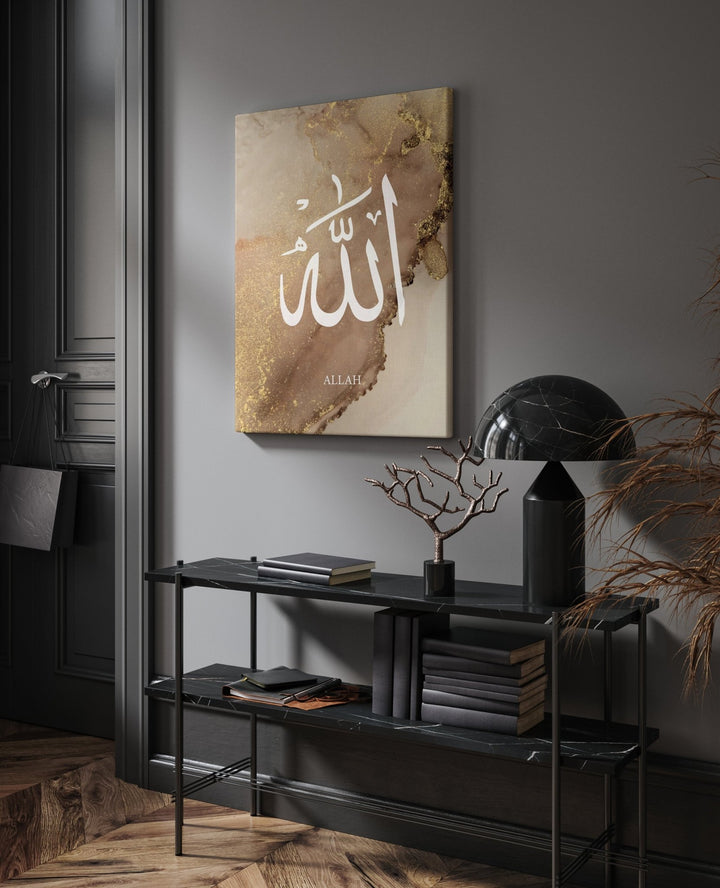 Allah Golden Marmor - Leinwand/Acryl - Beautiful Wall