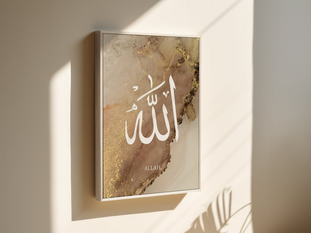 Allah Golden Marmor - Leinwand/Acryl - Beautiful Wall