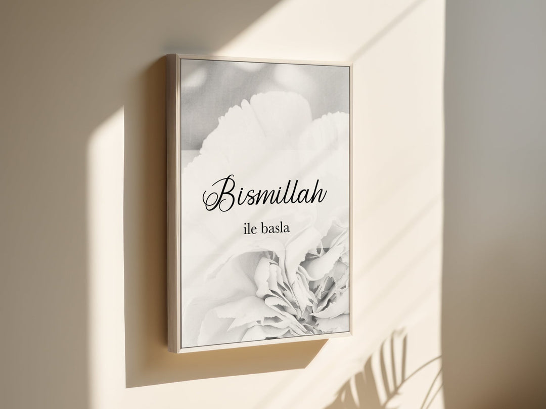 Bismillah ile - grau- Leinwand/Acrylglas - Beautiful Wall