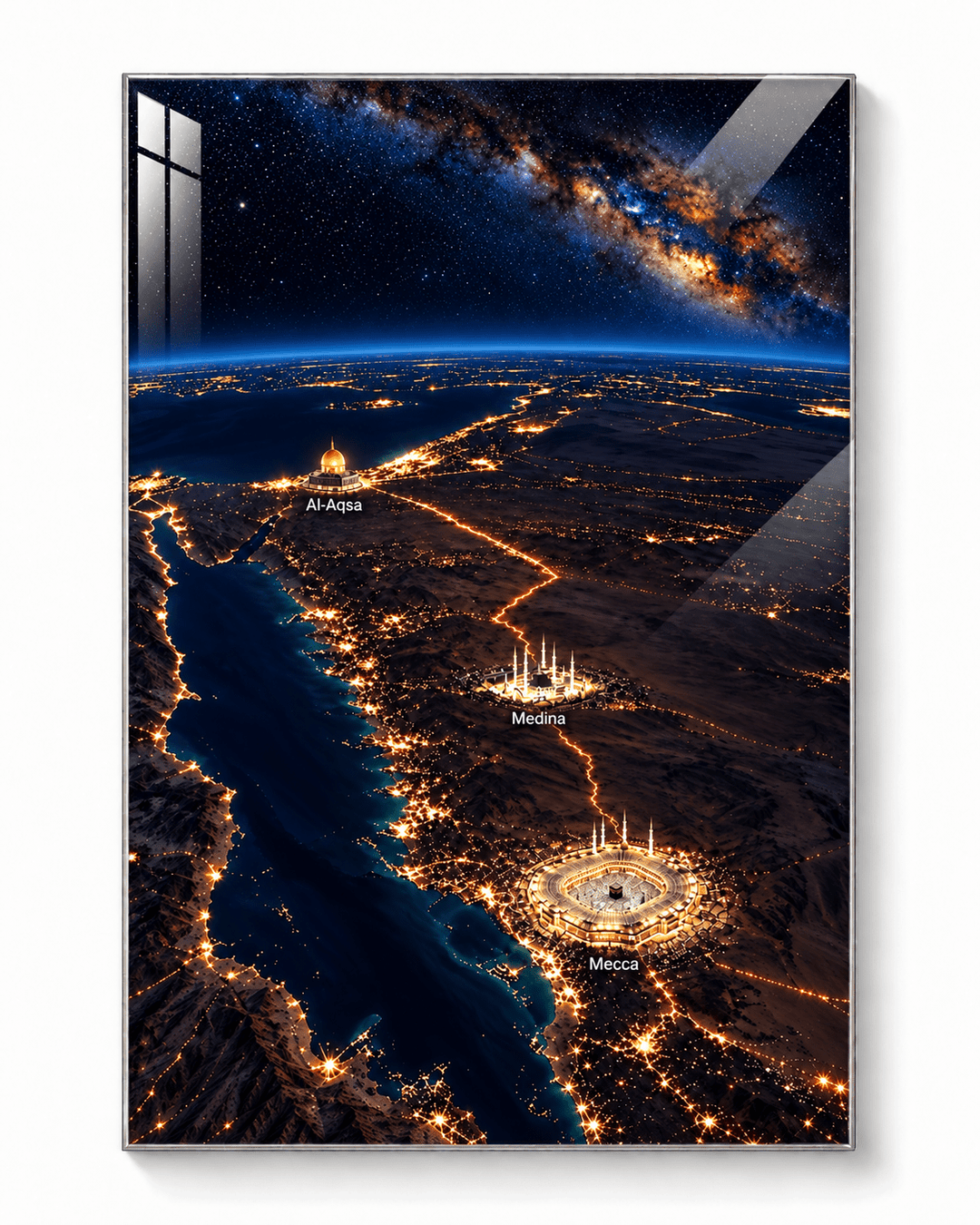 Heilige Städte bei Nacht – Mekka, Medina & Al-Aqsa - Beautiful Wall