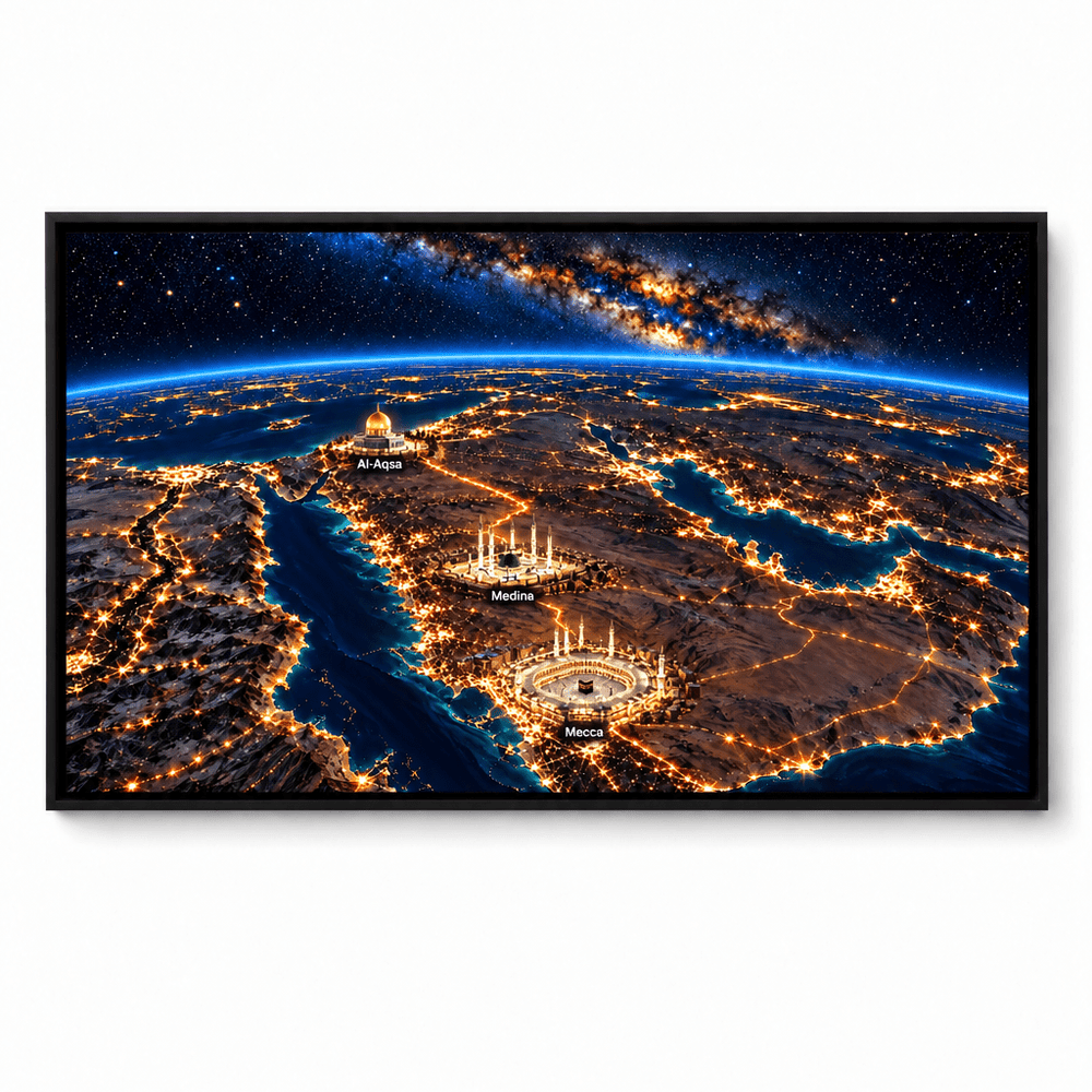 Heilige Städte bei Nacht – Mekka, Medina & Al-Aqsa - Beautiful Wall