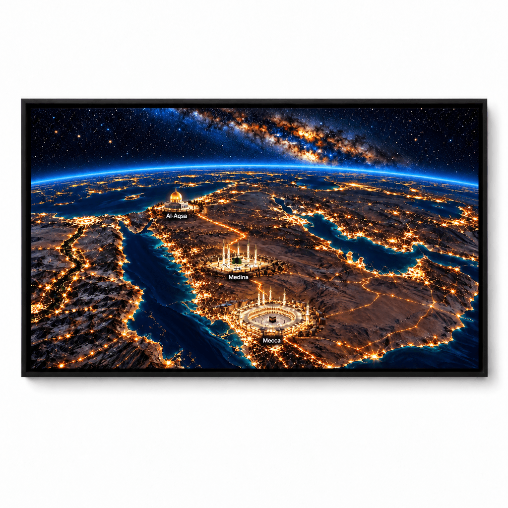 Heilige Städte bei Nacht – Mekka, Medina & Al-Aqsa - Beautiful Wall