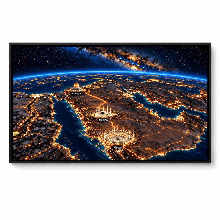 Heilige Städte bei Nacht – Mekka, Medina & Al-Aqsa - Beautiful Wall