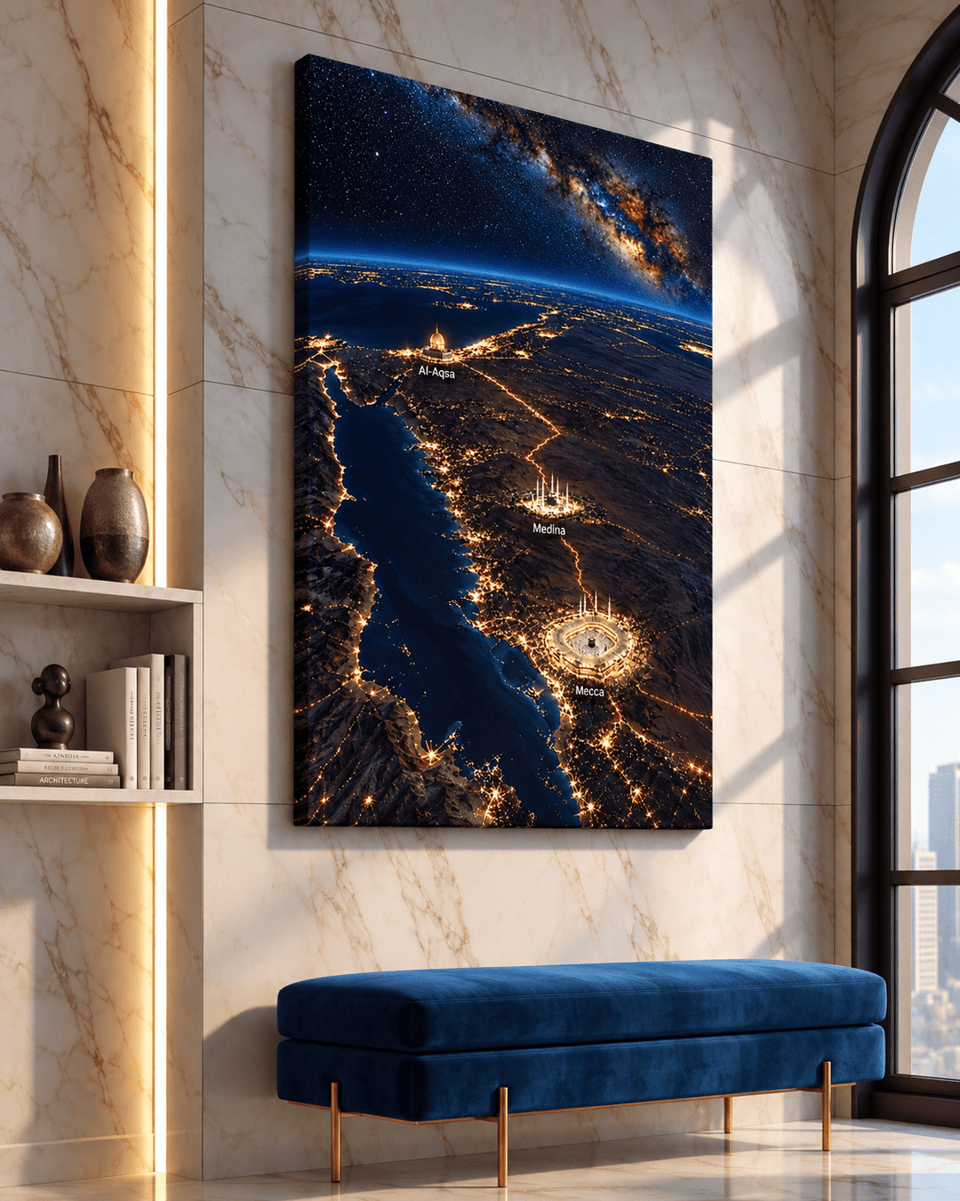 Heilige Städte bei Nacht – Mekka, Medina & Al-Aqsa - Beautiful Wall