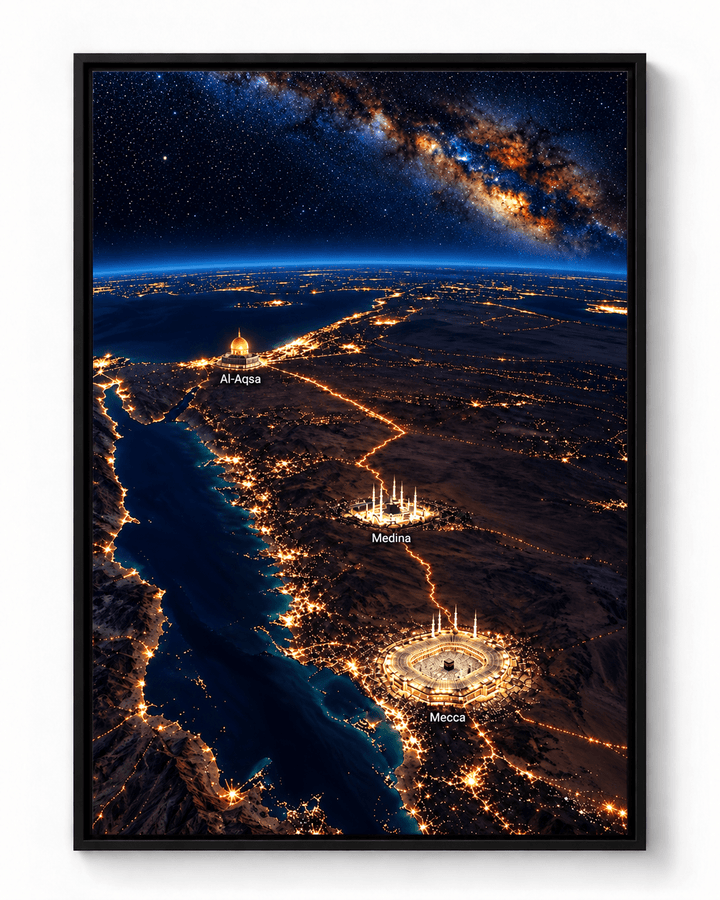 Heilige Städte bei Nacht – Mekka, Medina & Al-Aqsa - Beautiful Wall