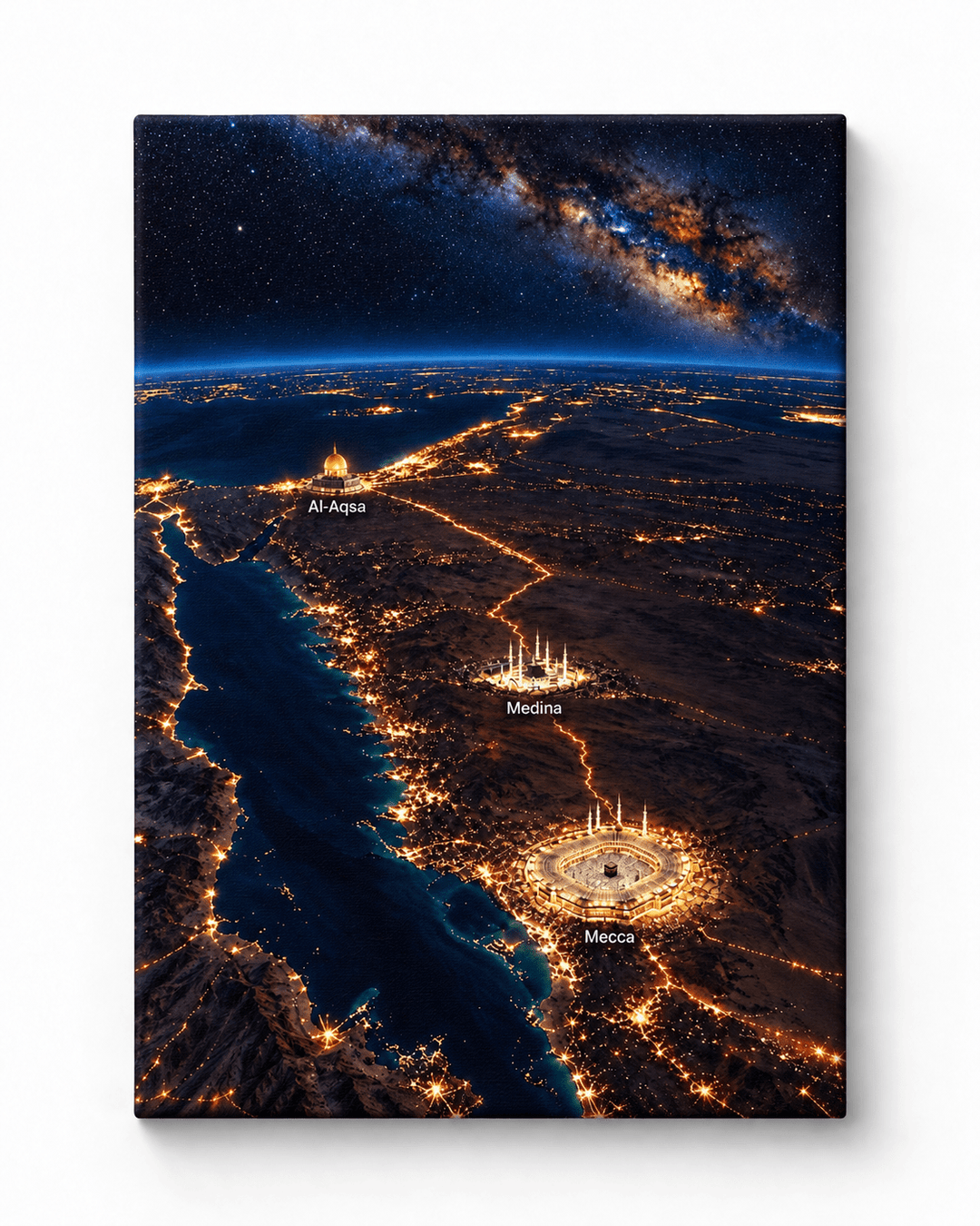 Heilige Städte bei Nacht – Mekka, Medina & Al-Aqsa - Beautiful Wall