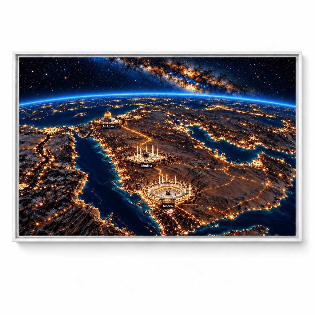 Heilige Städte bei Nacht – Mekka, Medina & Al-Aqsa - Beautiful Wall