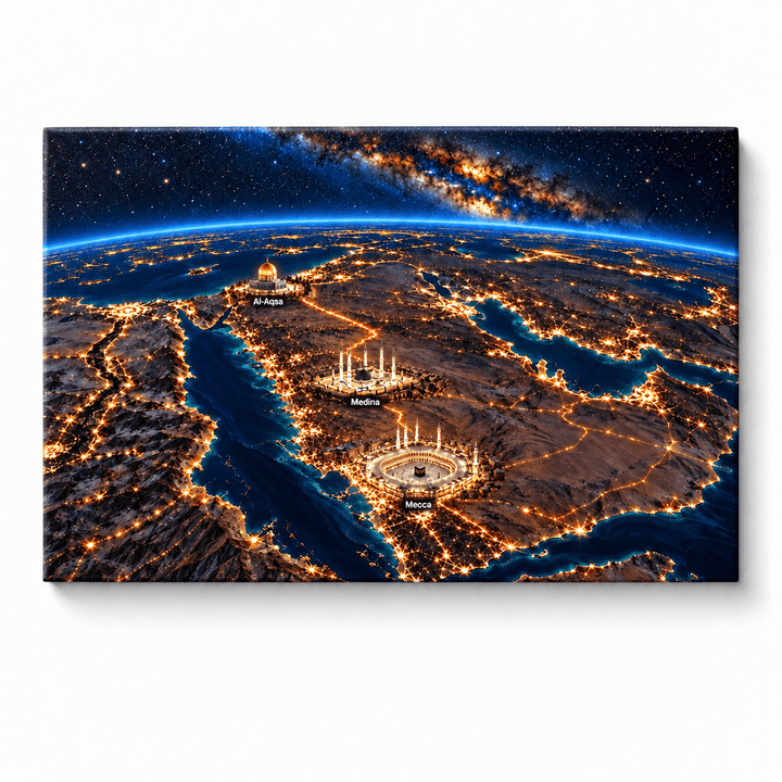 Heilige Städte bei Nacht – Mekka, Medina & Al-Aqsa - Beautiful Wall