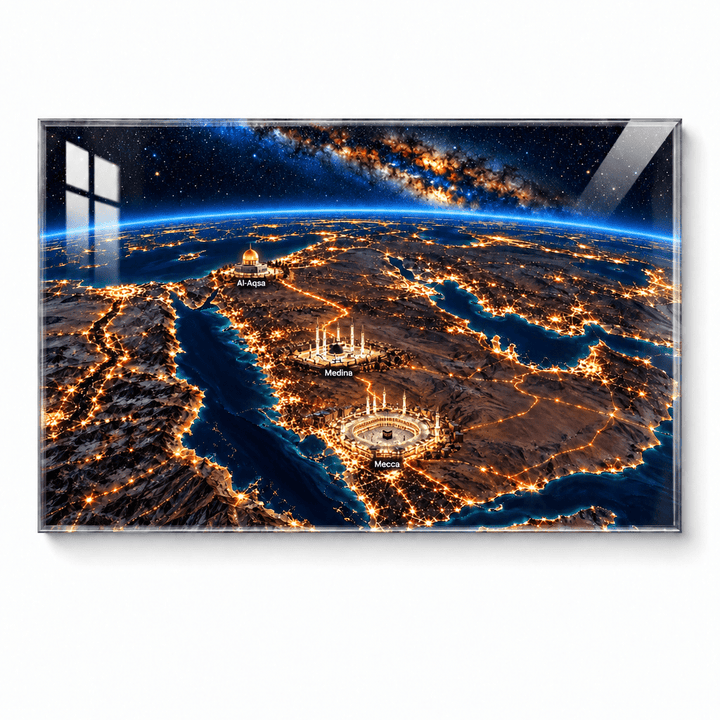 Heilige Städte bei Nacht – Mekka, Medina & Al-Aqsa - Beautiful Wall